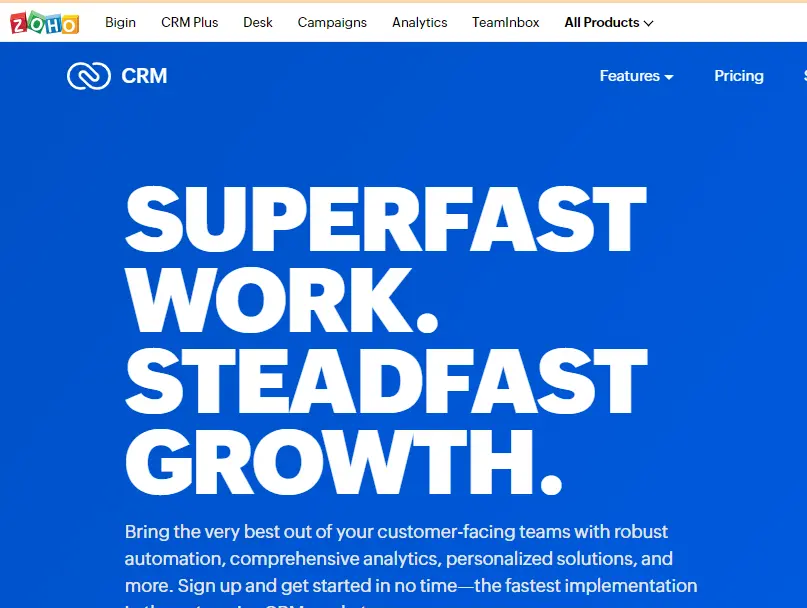 zoho crm