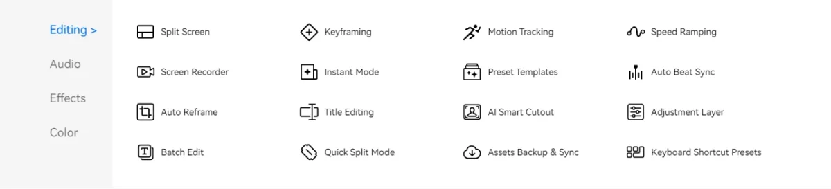 Filmora Features