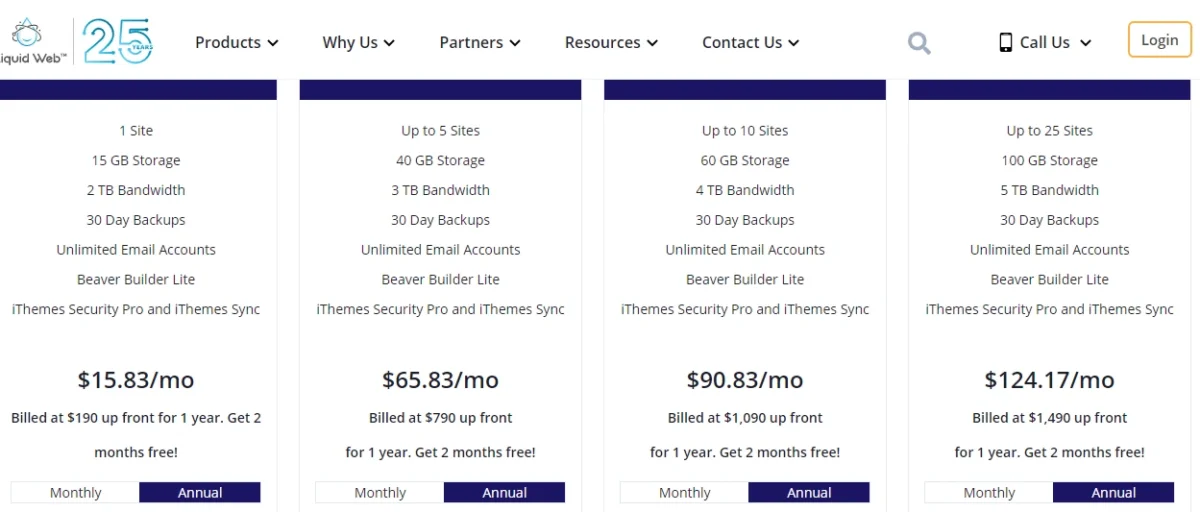 Liquid Web pricing