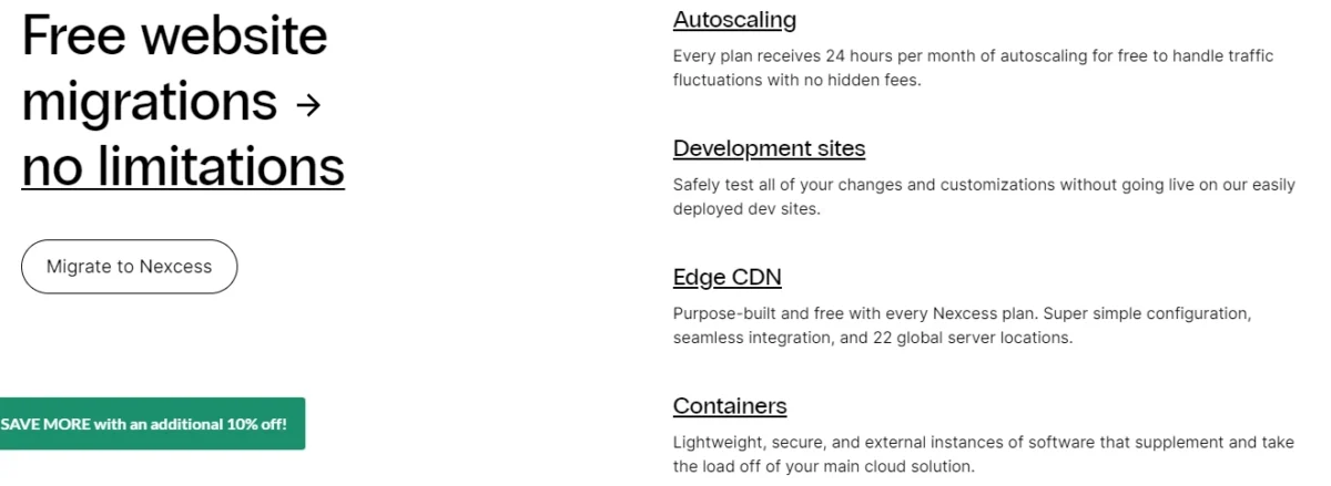 Nexcess features
