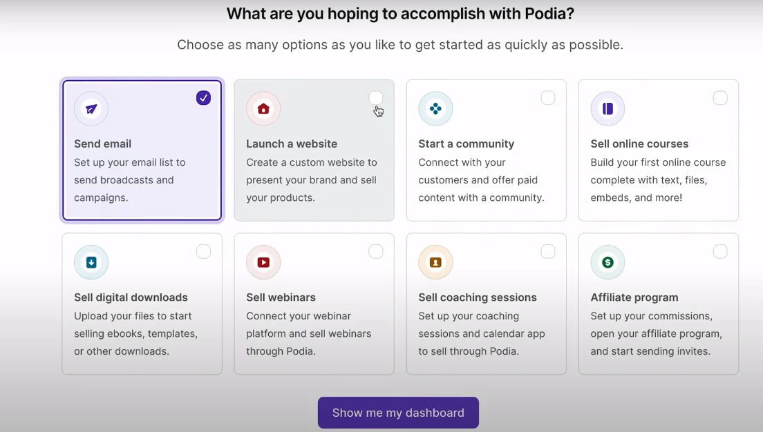 podia user experience