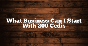 What Business Can I Start With 200 Cedis
