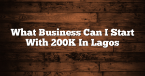 What Business Can I Start With 200K In Lagos